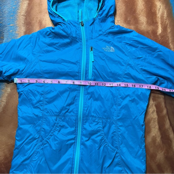 North Face Reversible Windstopper Fleece Hooded Jacket Blue - Picture 9 of 12